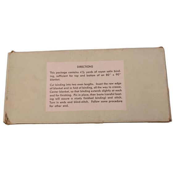 60s Vintage Macy's Satin Blanket Binding NIP‎ MCM - Picture 2 of 8